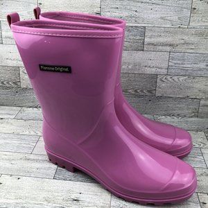 New Planone Tall Rain Boots for Women Pink Size US 11/EU 42 -New